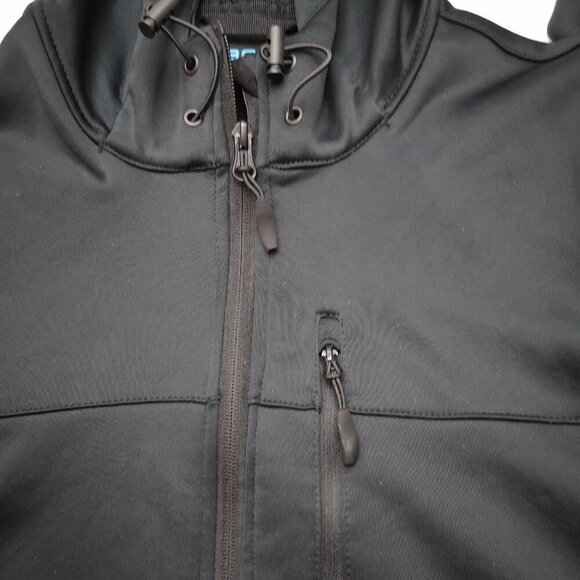 ACX Active Men's Size Large Black Fleece Lined Full Zip Hooded Jacket - Picture 8 of 12